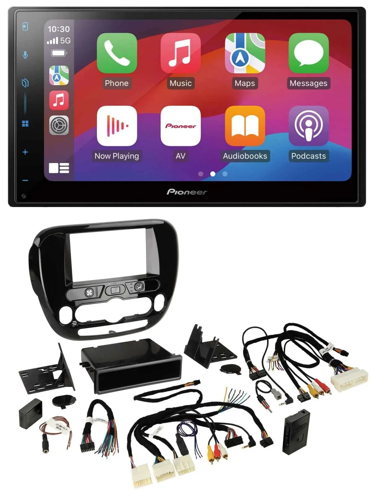 Pioneer DAB USB Lenkrad Bluetooth 2DIN Autoradio für Kia Soul ab 2014 Klima