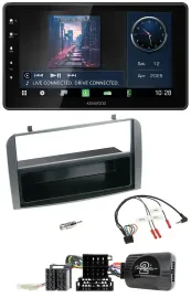 Автомагнитола Kenwood Bluetooth USB DAB для Alfa Romeo 147/GT 2007–2010 антрацит