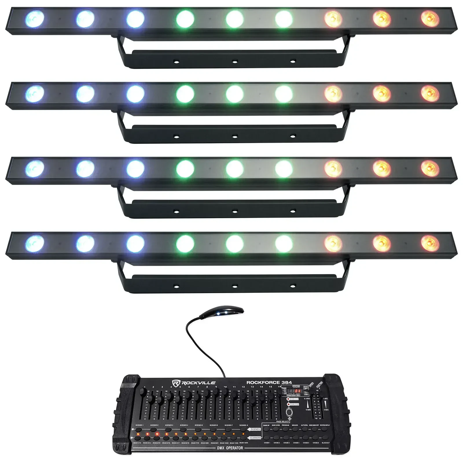 Светодиодный прибор Chauvet DJ COLORband H9 ILS LED с DMX-пультом (4 штуки)