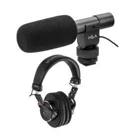 Микрофон для мобильных устройств H&A OC-VM-100 Black с наушниками