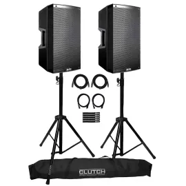 Alto Professional TS315 15" 2-Way Powered Speaker 2-Pack with Stands
