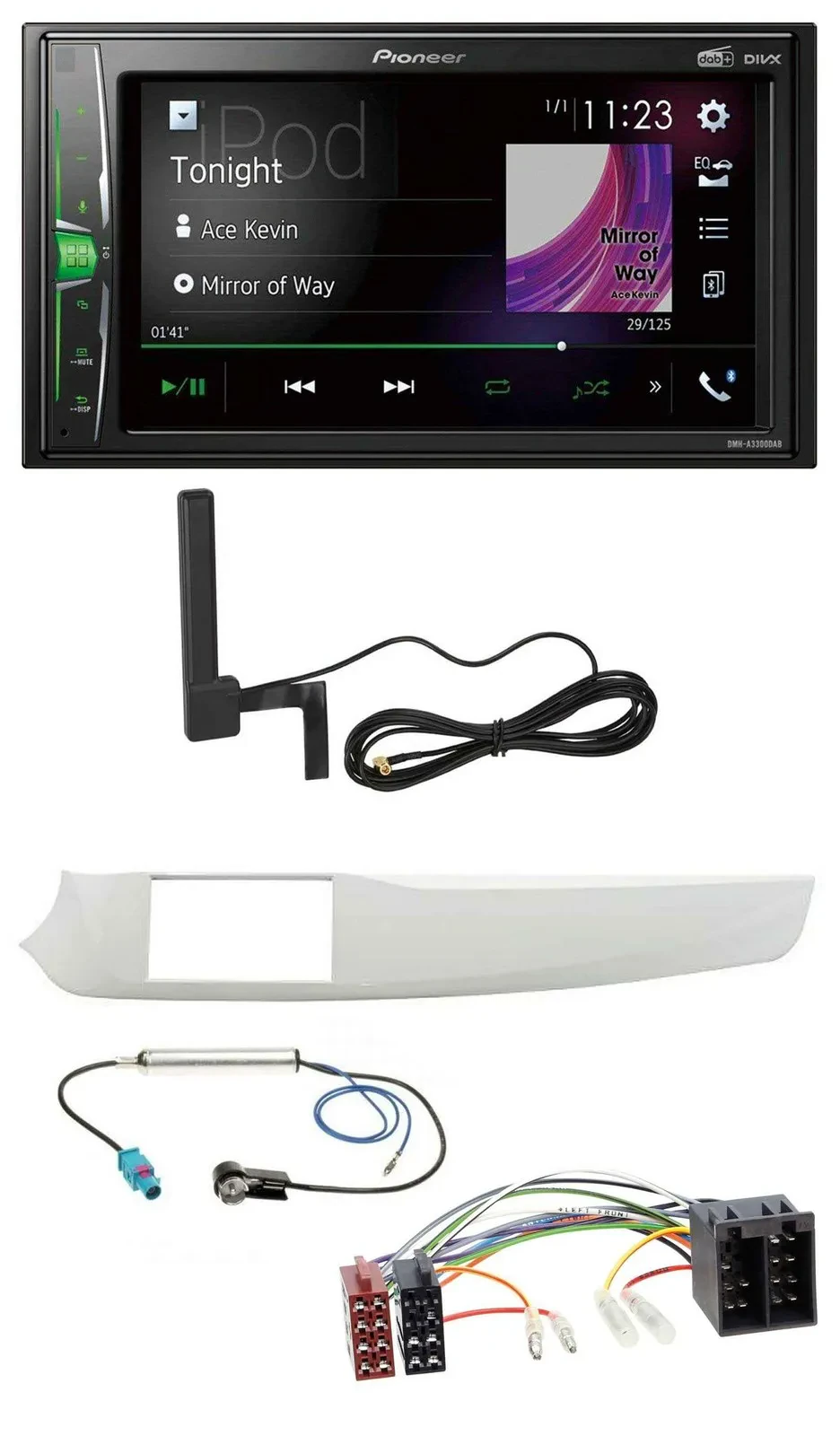 Автомагнитола для Alfa Romeo Giulietta (2010–2013) Pioneer 2DIN Bluetooth DAB AUX