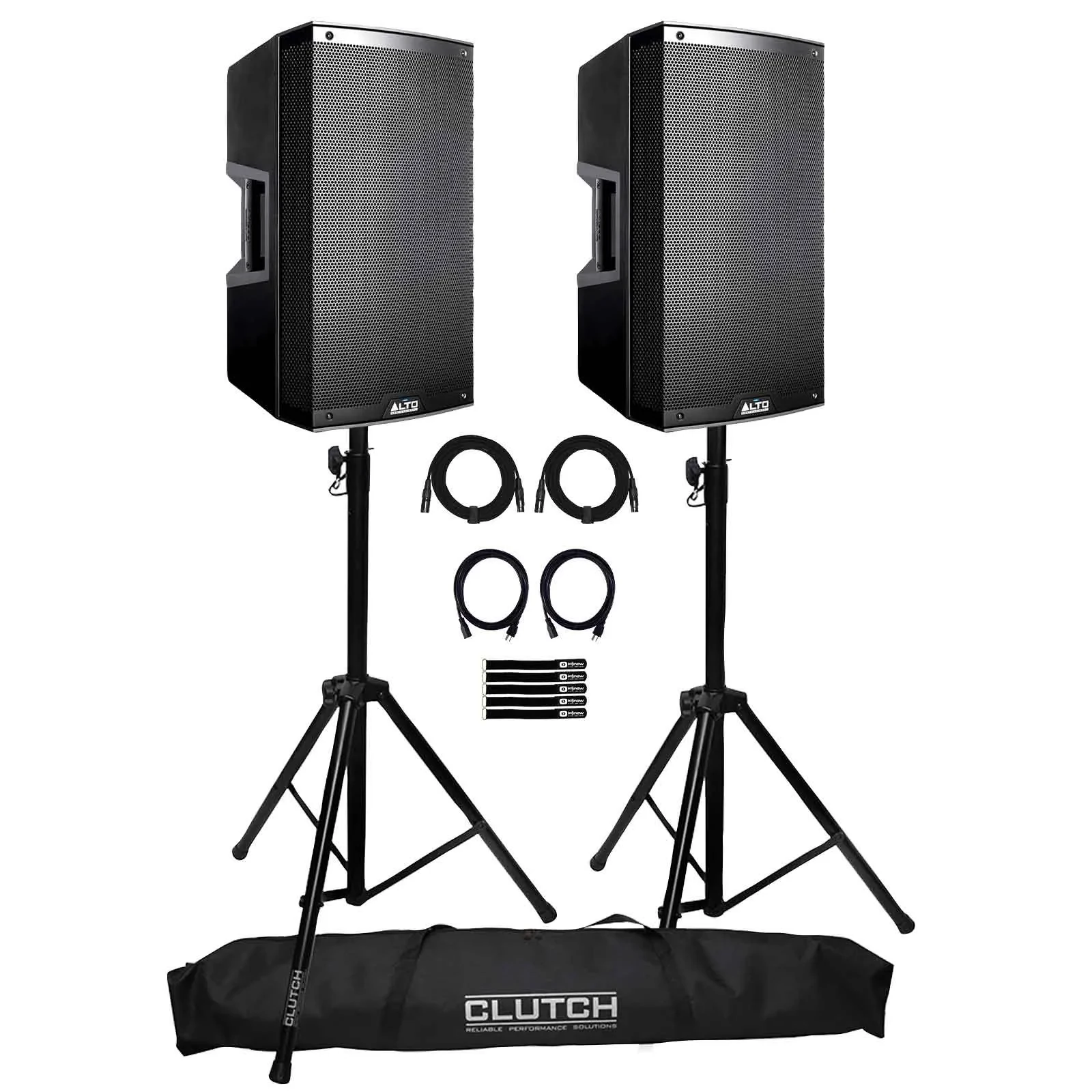 Alto Professional TS315 15" 2-Way Powered Speaker 2-Pack with Stands