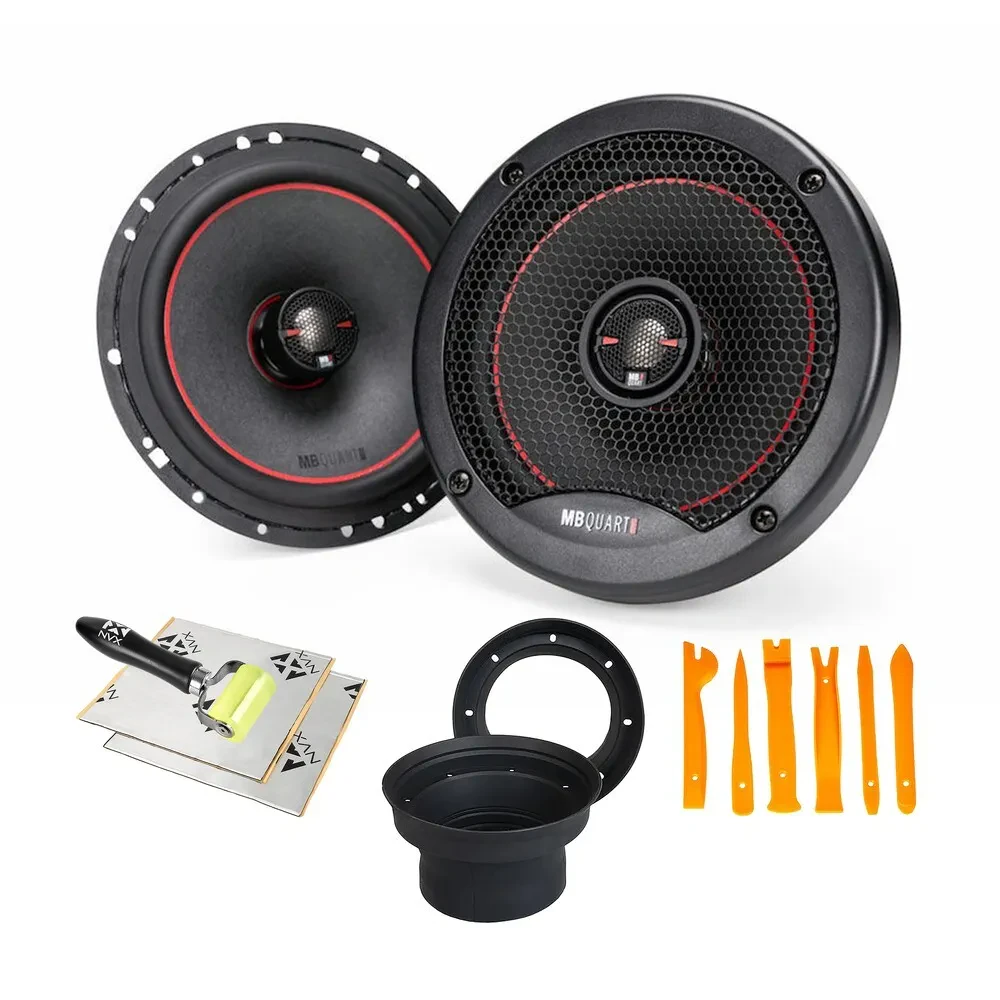 MB QUART RK1-116 100W 6.5" 2-Way Coaxial Car Speakers w/ NVX Install Kit