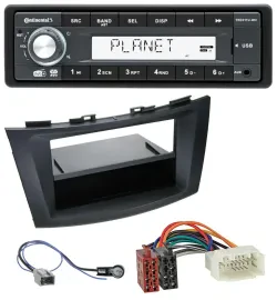 Continental MP3 AUX USB DAB 1DIN Autoradio für Suzuki Swift (FZ/NZ, ab 2010)