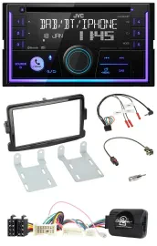 Автомагнитола JVC 2DIN, DAB, Bluetooth, CD, USB для Dacia Sandero (с 2013)