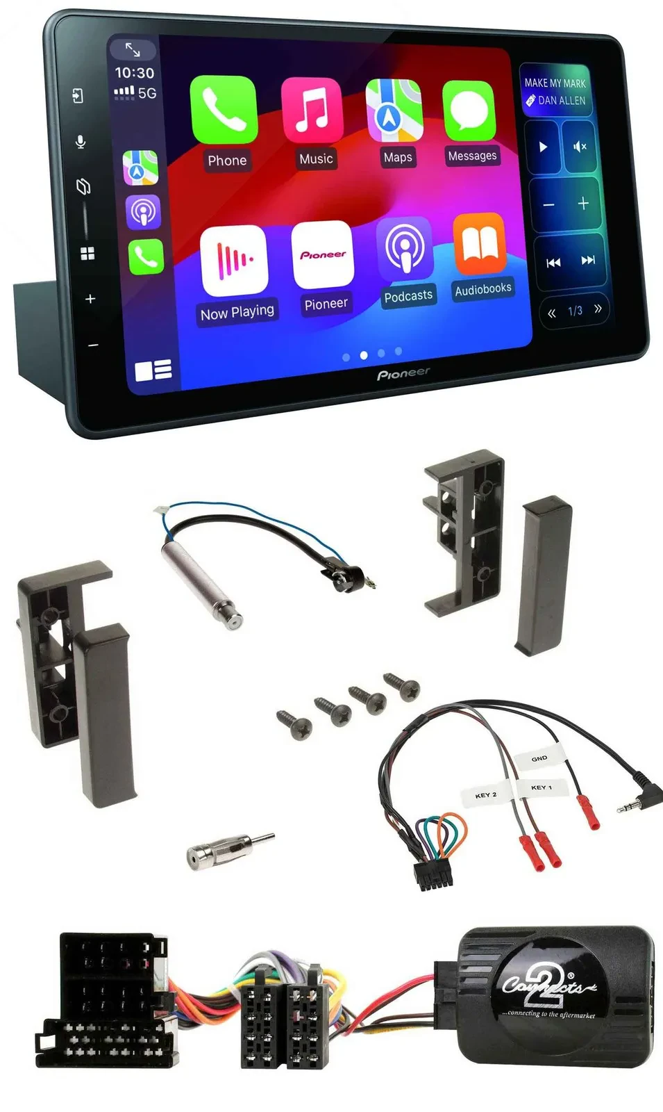 Pioneer Bluetooth DAB Lenkrad USB Autoradio für Audi A2 A3 A4 A6 1999-2000