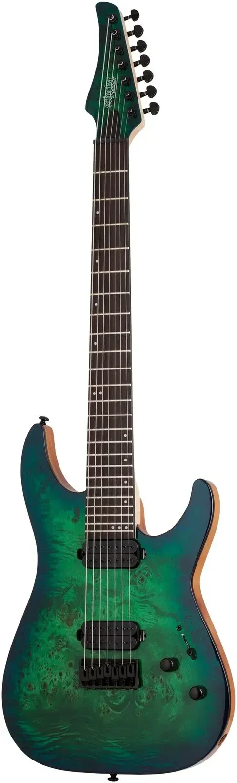 Б/У Электрогитара Schecter Hellraiser C-7 Pro, 7-струнная, цвет Aqua Burst (AQB)