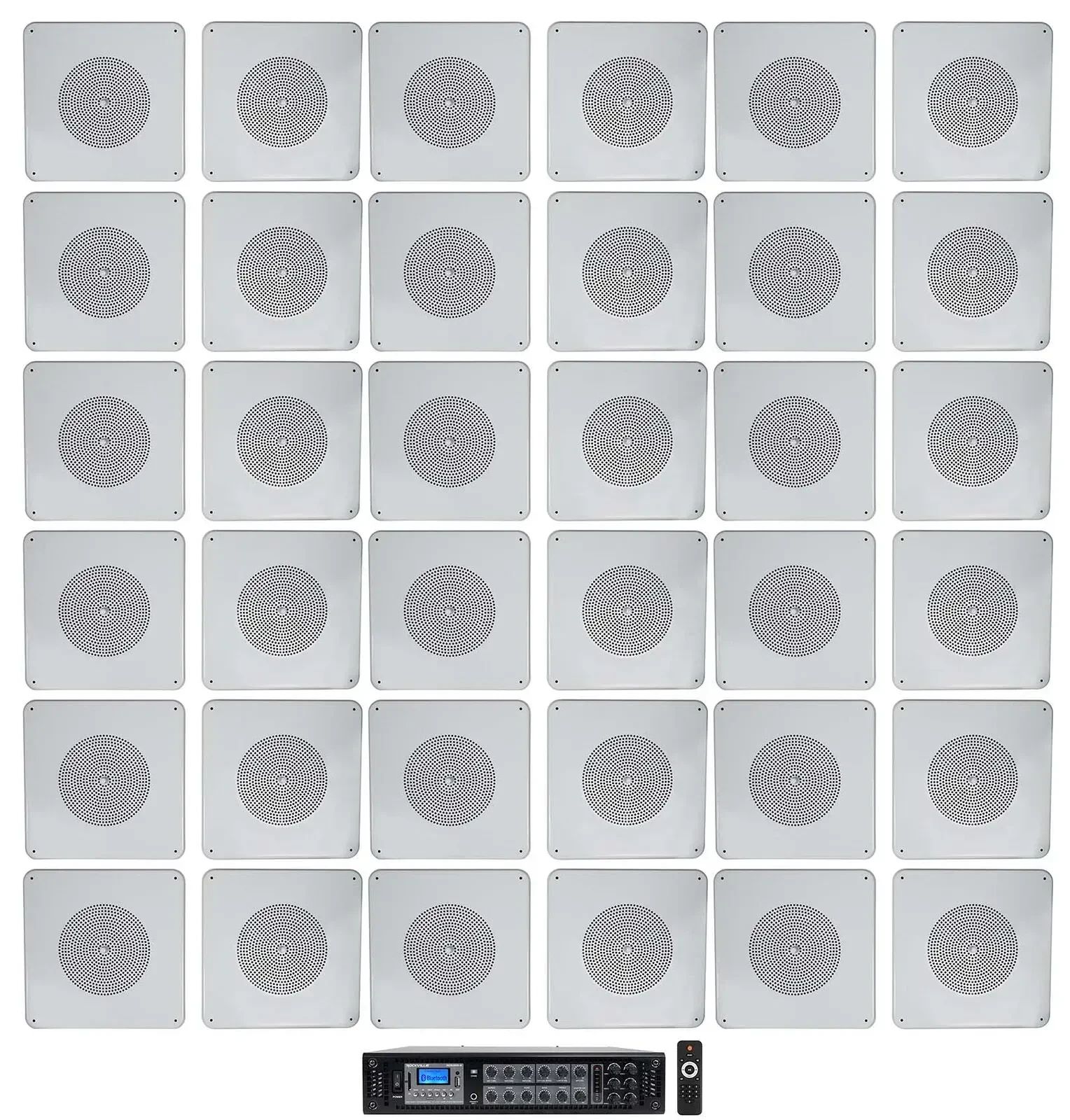 Потолочная акустика Rockville RCS350-6+(18) MS81 White с усилителем (36 штук)