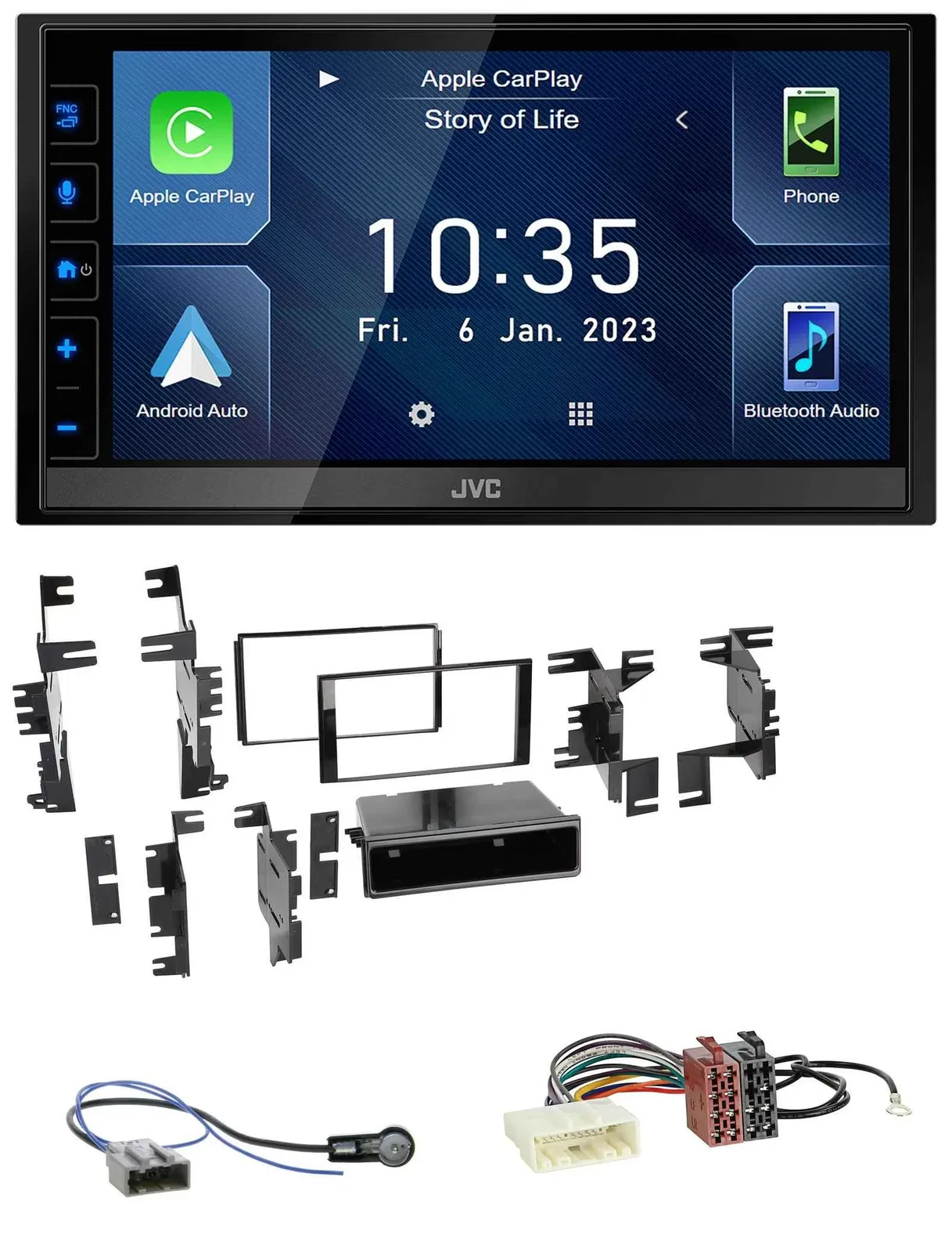 JVC DAB Bluetooth MP3 USB 2DIN Autoradio für Nissan Versa Tiida C11 2007-2011 sc