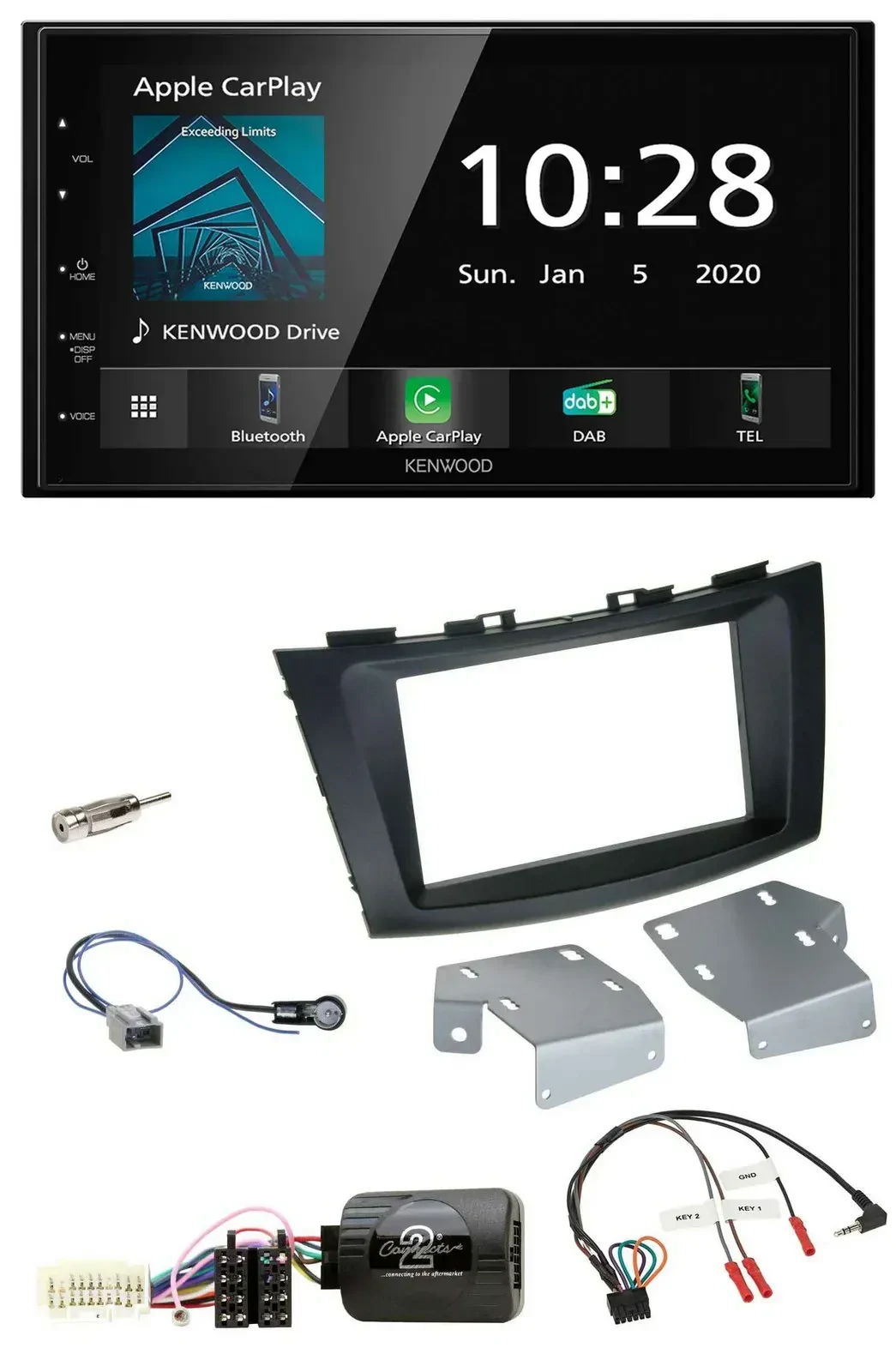Автомагнитола Kenwood 2-DIN Bluetooth DAB USB для Suzuki Swift (с 2011)