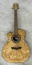 Dean EQAL GN Exotica Quilt Ash LEFTY Acoustic-Electric Guitar in Natural Finish