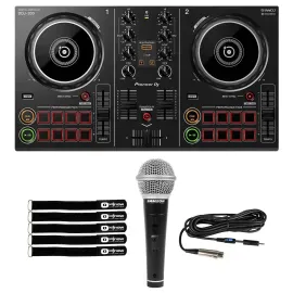 DJ-контроллер с джогом Pioneer DDJ-200 Black с аксессуарами