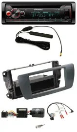 Автомагнитола для Seat Ibiza Pioneer USB DAB Bluetooth CD черный с поддержкой кнопок на руле
