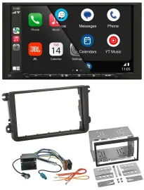 JBL USB 2DIN MP3 Bluetooth AUX Autoradio für Seat Alhambra Leon Toledo