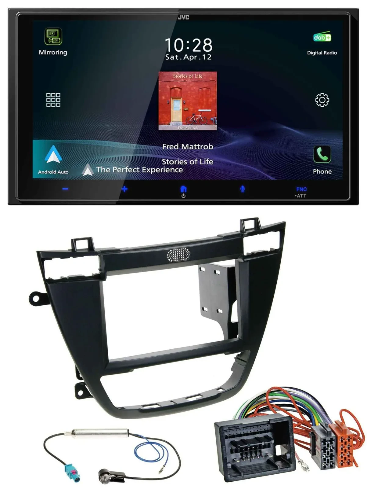 JVC USB Bluetooth 2DIN DAB MP3 Autoradio für Opel Insignia 08-13 schwarz