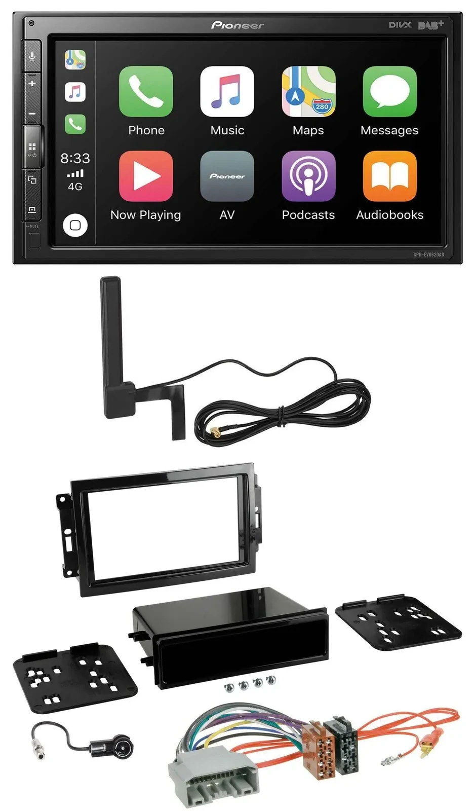 Pioneer USB 2DIN Bluetooth DAB MP3 Autoradio für Chrysler 300C Dodge Caliber Jee