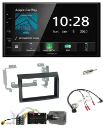 Kenwood Bluetooth Lenkrad DAB USB 2DIN Autoradio für Citroen Jumper ab 14 schwar