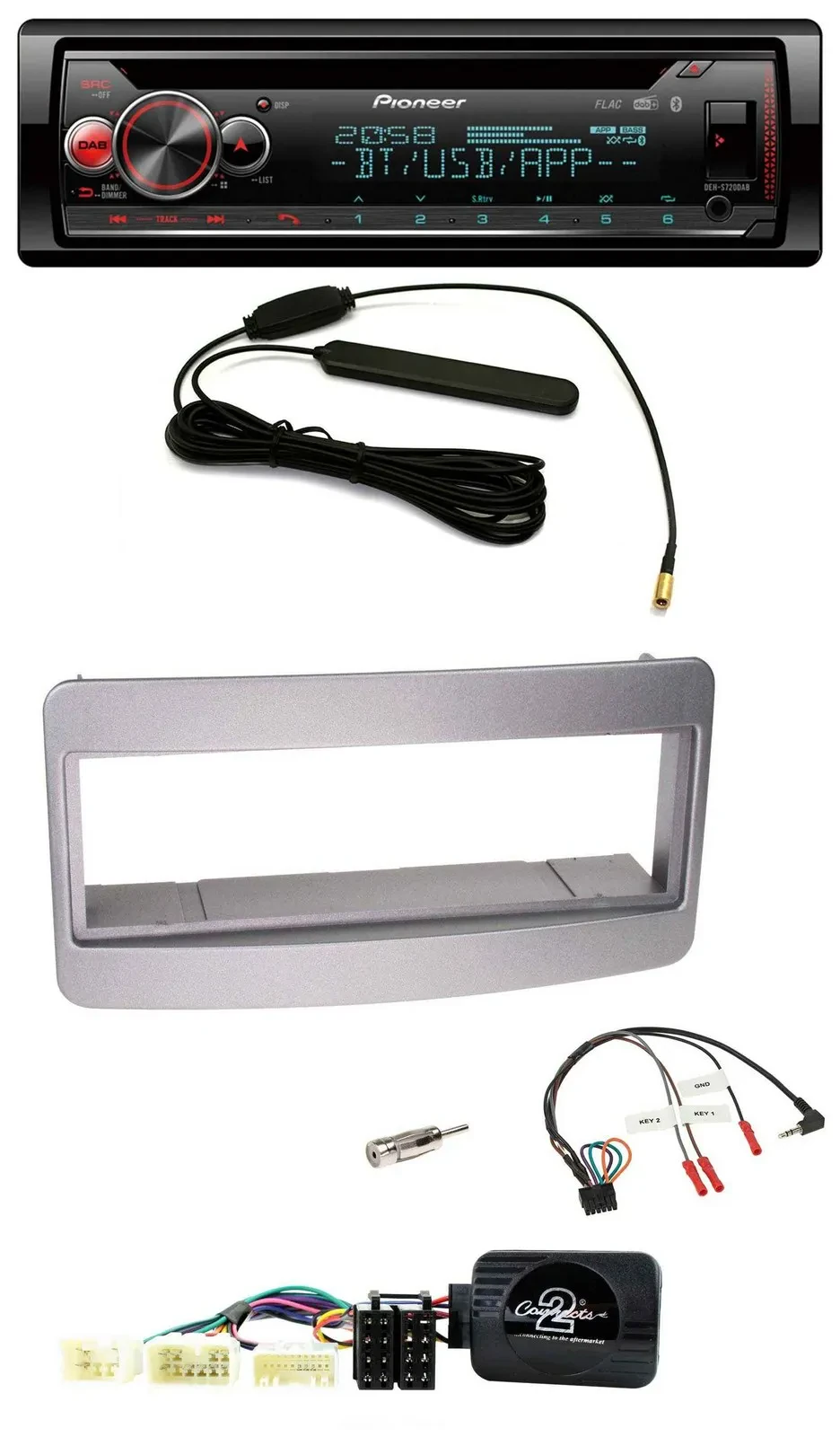 Автомагнитола для Toyota RAV4 2001–2006 Pioneer USB, DAB, Bluetooth, CD, темный