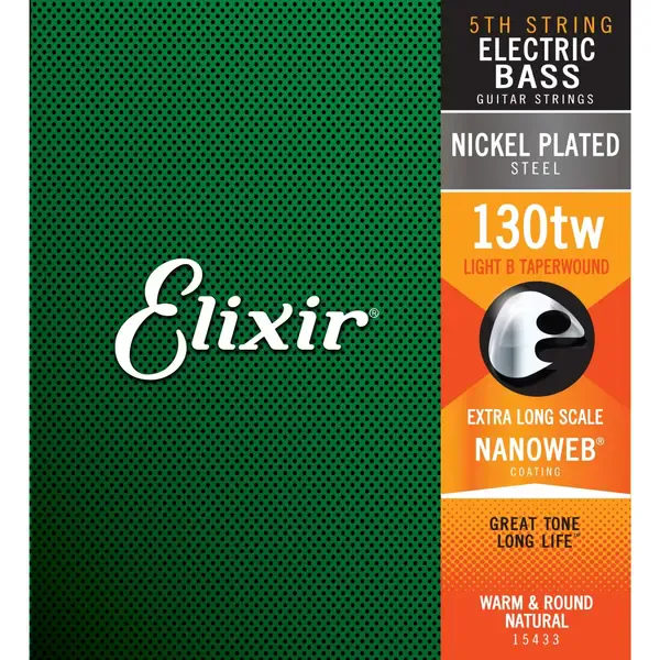 Струна одиночная для бас-гитары Elixir 15433 NanoWeb 130XL TW