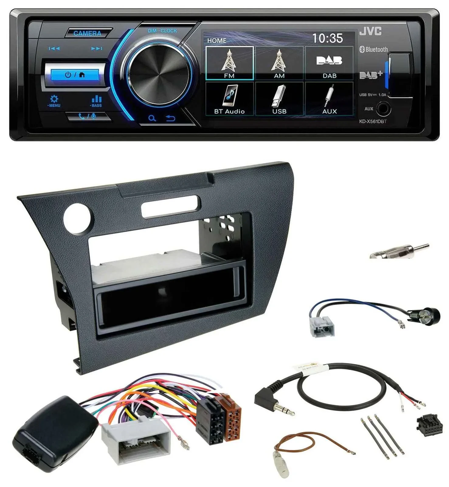 JVC Bluetooth Lenkrad USB DAB Autoradio für Honda CR-Z 2010-2013