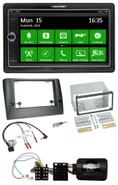 Автомагнитола Blaupunkt 2DIN Bluetooth DAB USB с навигацией TMC для Fiat Stilo (2005–2007) с поддержкой управления на руле