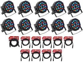 Светодиодный прибор Rockville RockPAR50 LED RGB Compact с аксессуарами (10 штук)