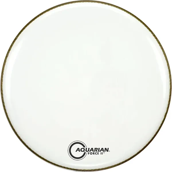 Aquarian Force II Resonant Bass Drum Head White 22 in.
