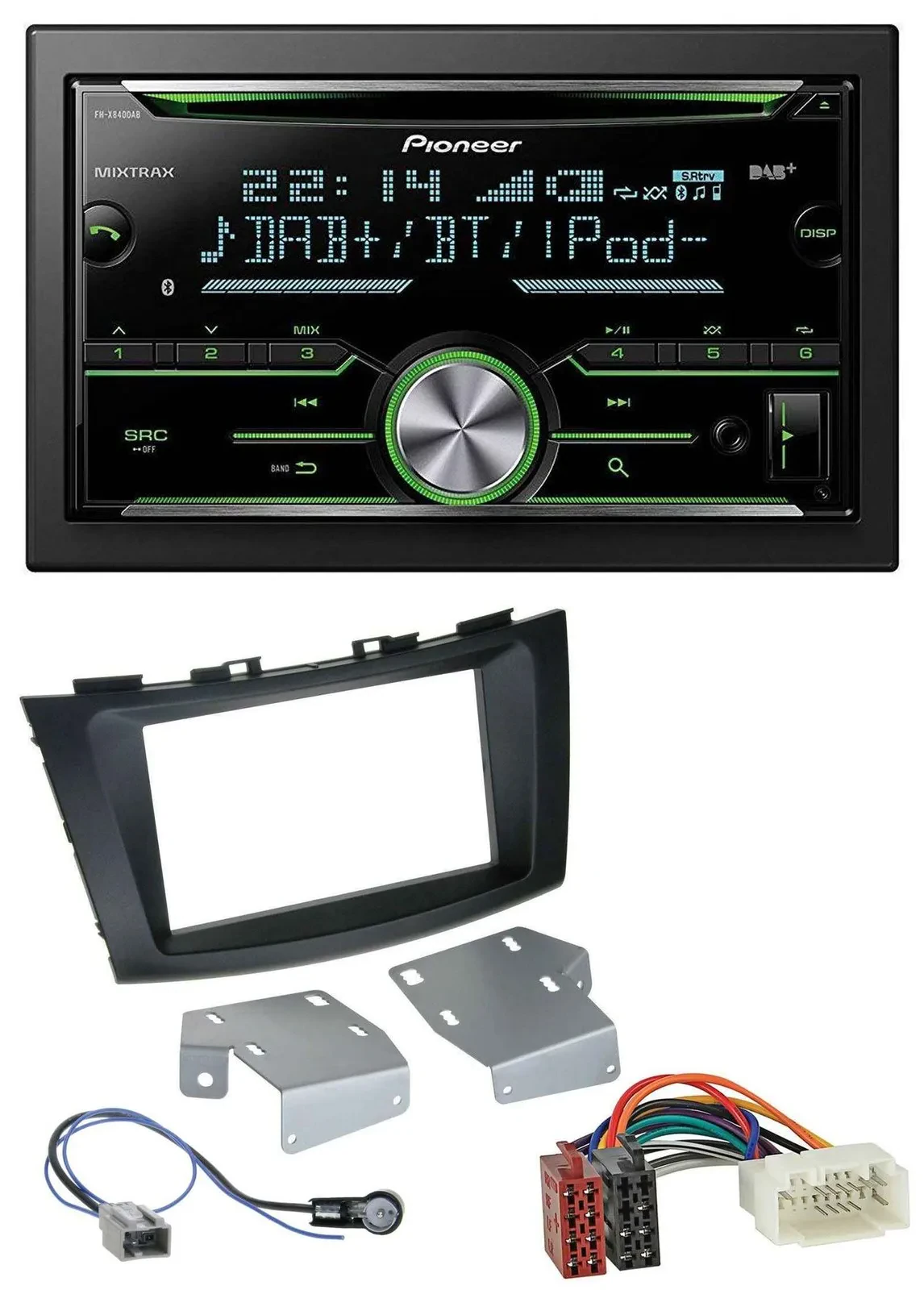 Pioneer Bluetooth MP3 DAB 2DIN USB CD Autoradio für Suzuki Swift (ab 2010)