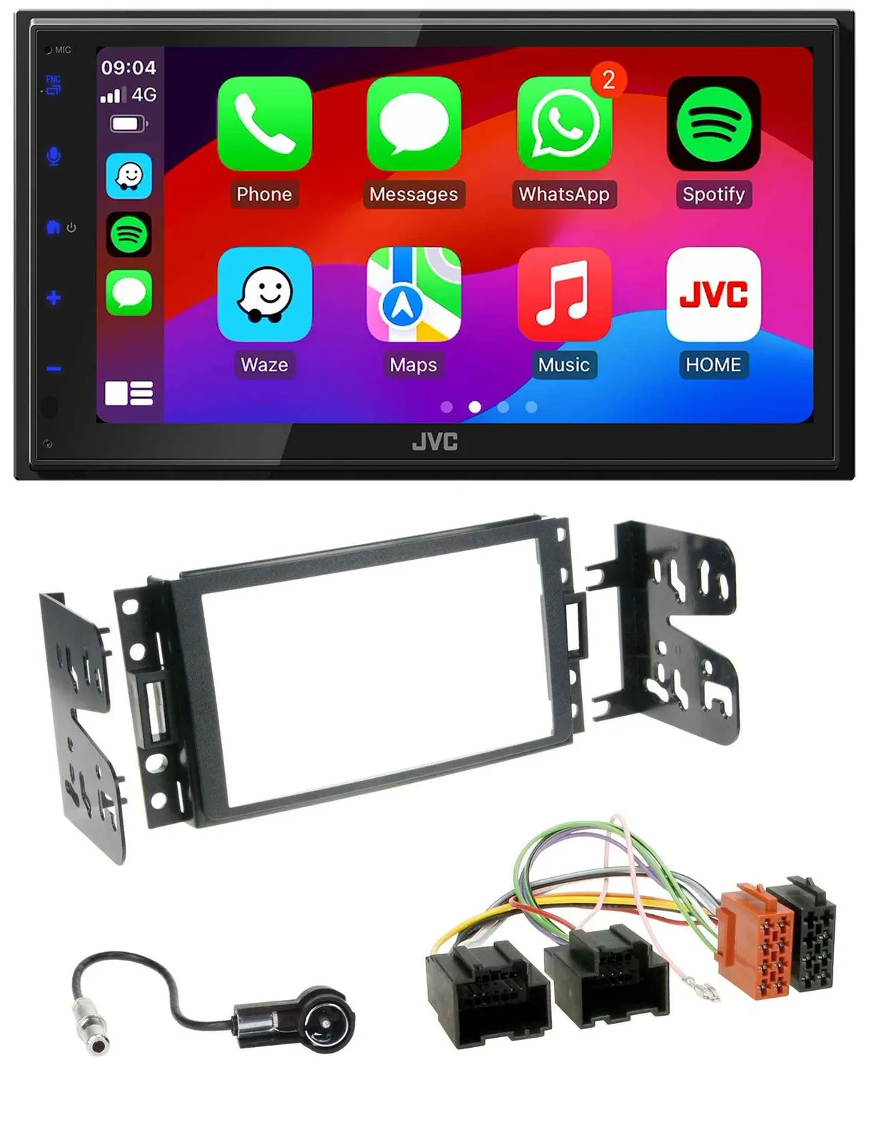JVC Bluetooth USB MP3 2DIN DAB Autoradio für Chevrolet Corvette Uplander 05-13