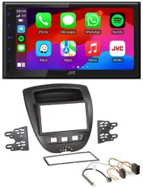 JVC Bluetooth USB MP3 2DIN DAB Autoradio für Peugeot 107 Citroen C1 Toyota Aygo