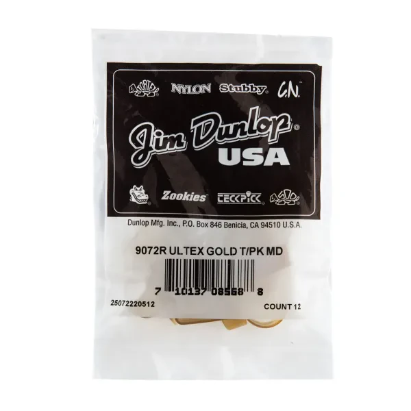 Медиаторы Dunlop 9072R Ultex Gold Medium (12 штук)
