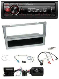 Автомагнитола Pioneer Bluetooth USB DAB для Opel Corsa C/Tigra/Meriva, серебристая, поддержка управления с руля