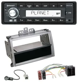Continental MP3 AUX USB DAB 1DIN Autoradio für Hyundai i20 (08-11) Ablagefach