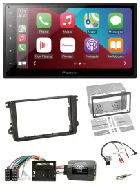 Pioneer USB Lenkrad DAB 2DIN Bluetooth Autoradio für Skoda Fabia 5J 2007-2014