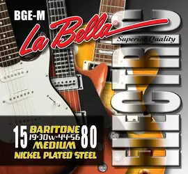 Струны для электрогитары баритон La Bella BGE-М Baritone 15-80