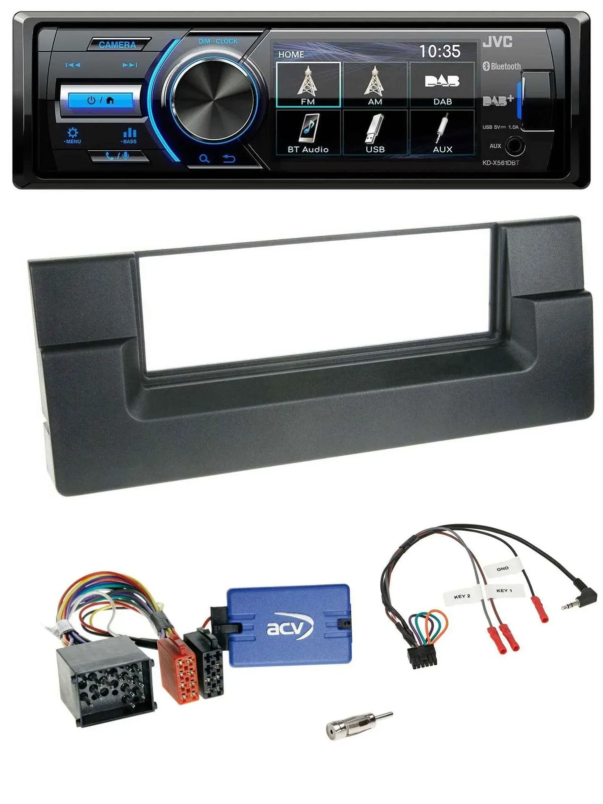 JVC Bluetooth Lenkrad USB DAB Autoradio für BMW 5er E39 1996-2001
