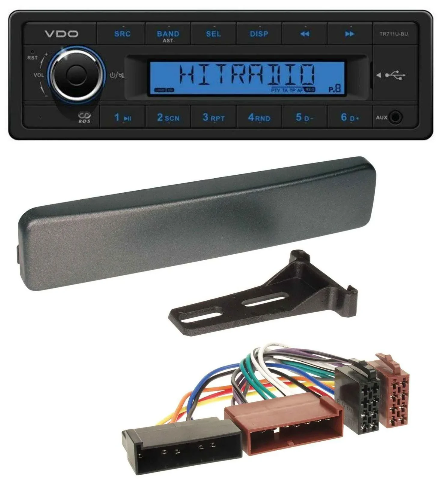 VDO AUX 1DIN MP3 USB Autoradio für Ford Cougar Fiesta Mondeo Focus Puma anthrazi