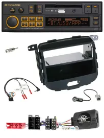 Автомагнитола Pioneer DAB USB Bluetooth для Hyundai i10 (2009–2013) черная (резиновое покрытие)