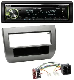 Автомагнитола Pioneer DAB USB MP3 AUX CD для Lancia Y (2003–2011), темно-серый металлик