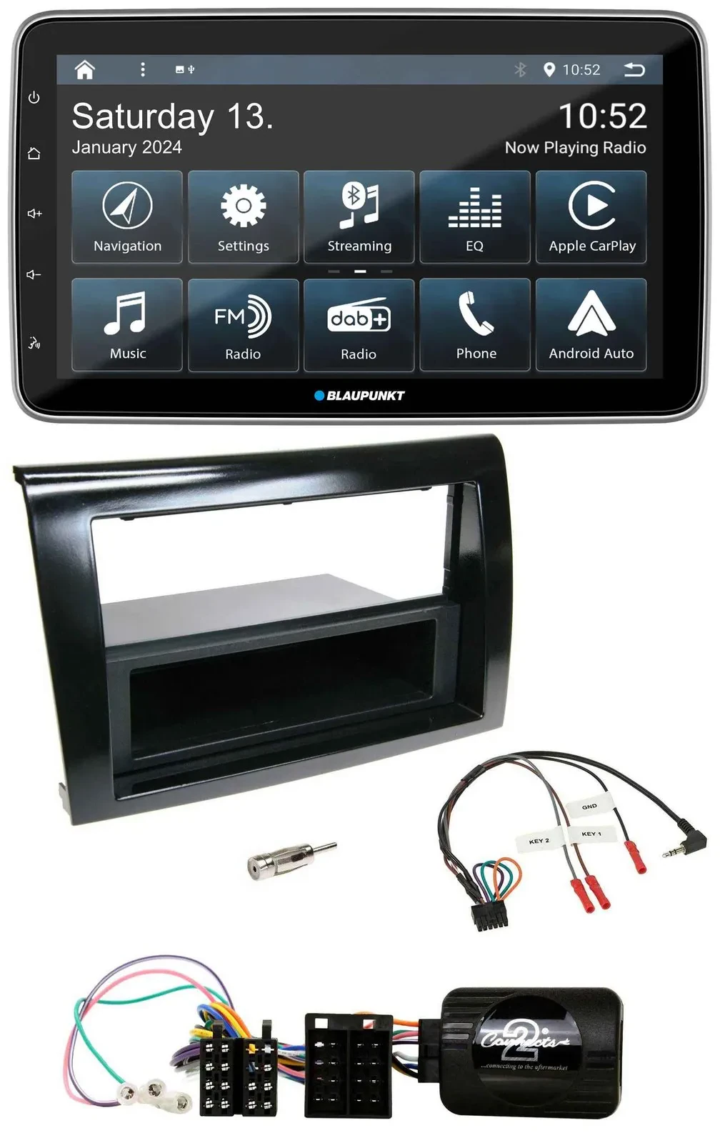 Автомагнитола для Fiat Bravo (2007–2014) Blaupunkt USB, DAB, SD, Bluetooth, управление с руля