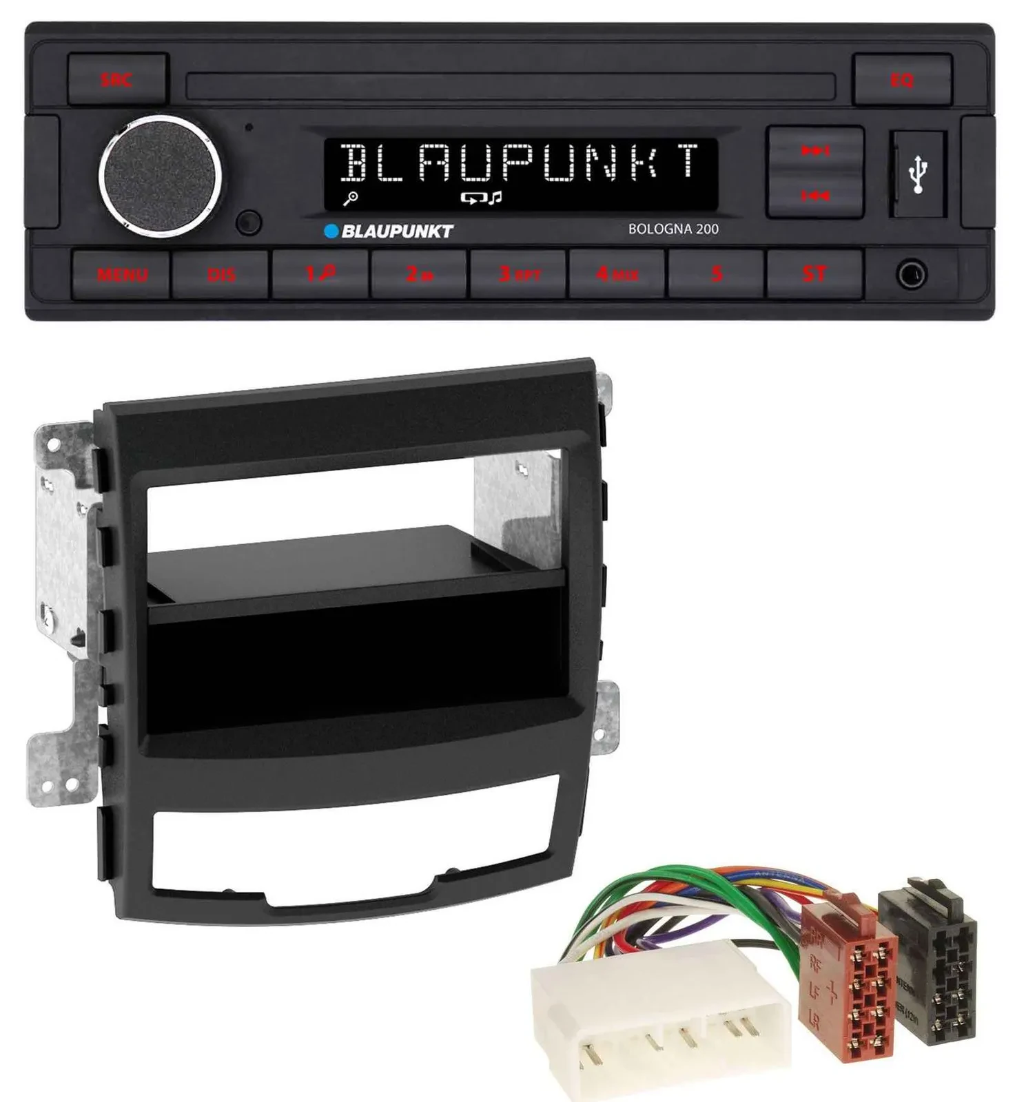 Blaupunkt MP3 AUX USB 1DIN Autoradio für SsangYong Korando CK 2010-2013