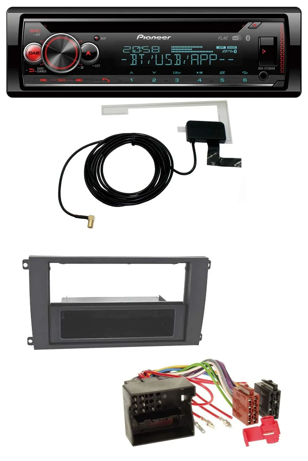 Pioneer DAB CD MP3 USB Bluetooth Autoradio für Porsche Cayenne (2007-2010)