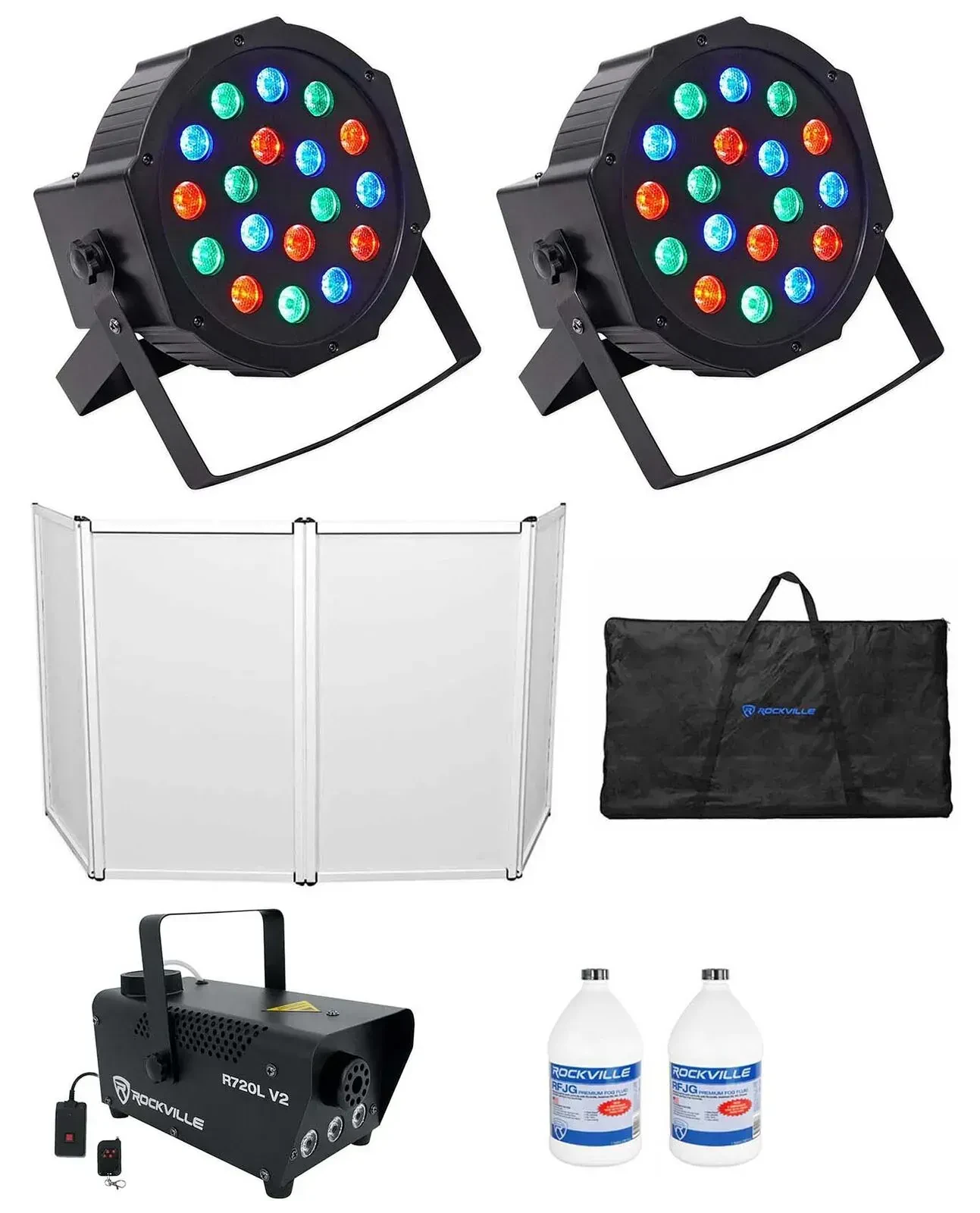 Комплект светового оборудования Rockville RFAAW+(2) RockPAR50+R720L+RFJG