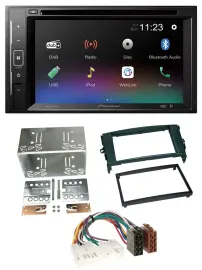 Автомагнитола для Toyota Auris 2007–2012 Pioneer 2DIN Bluetooth USB MP3 DAB DVD черная