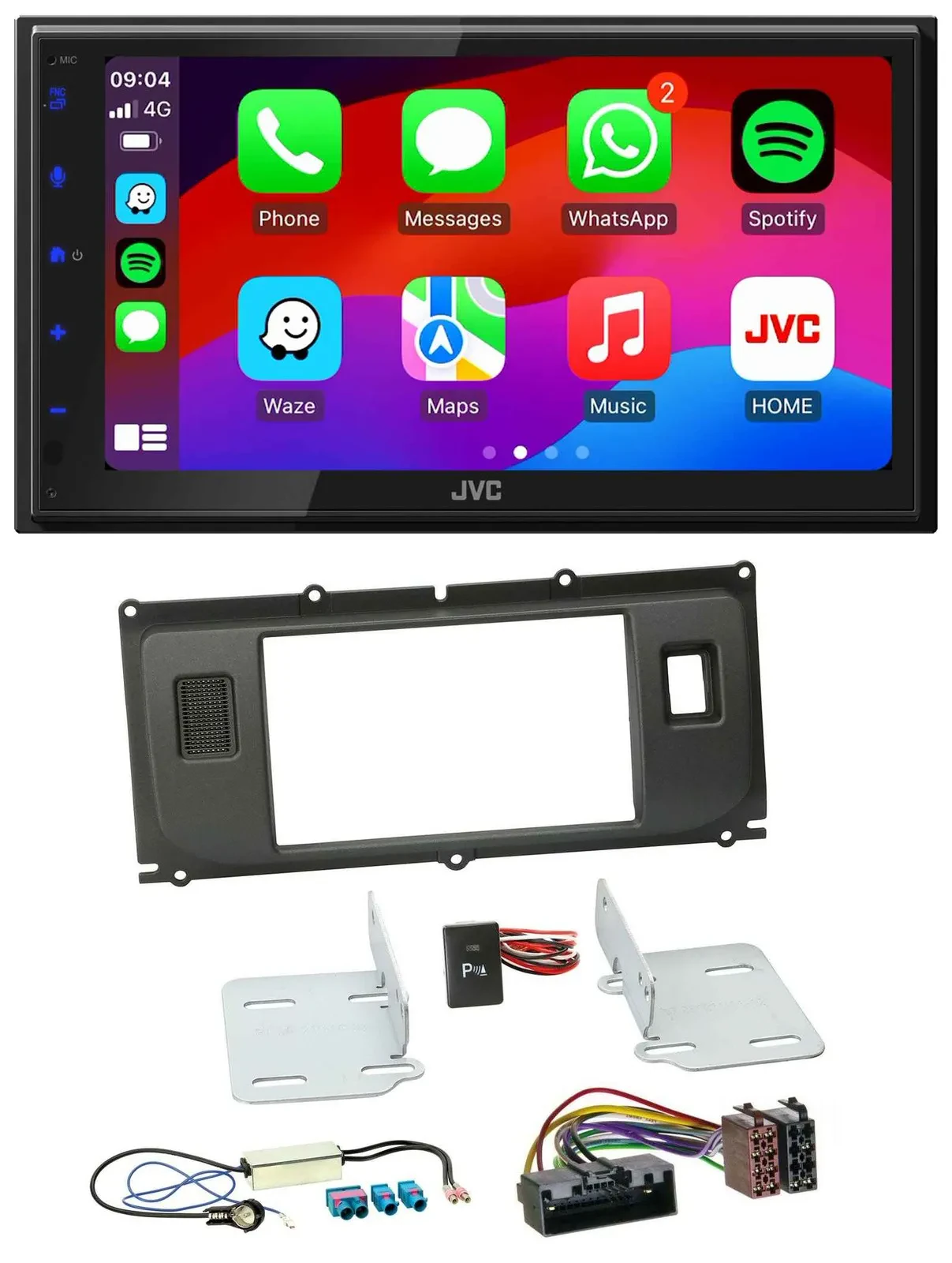 JVC Bluetooth 2DIN MP3 DAB USB Autoradio für Land Rover Evoque ab 2011