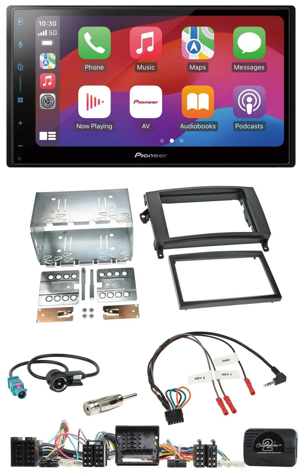 Автомагнитола Pioneer 2 DIN, DAB, Bluetooth, USB для Mercedes Vito/Viano (W639)