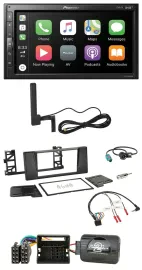 Pioneer USB 2DIN Bluetooth DAB Lenkrad Autoradio für BMW 5er E39 01-04 Aktivsyst