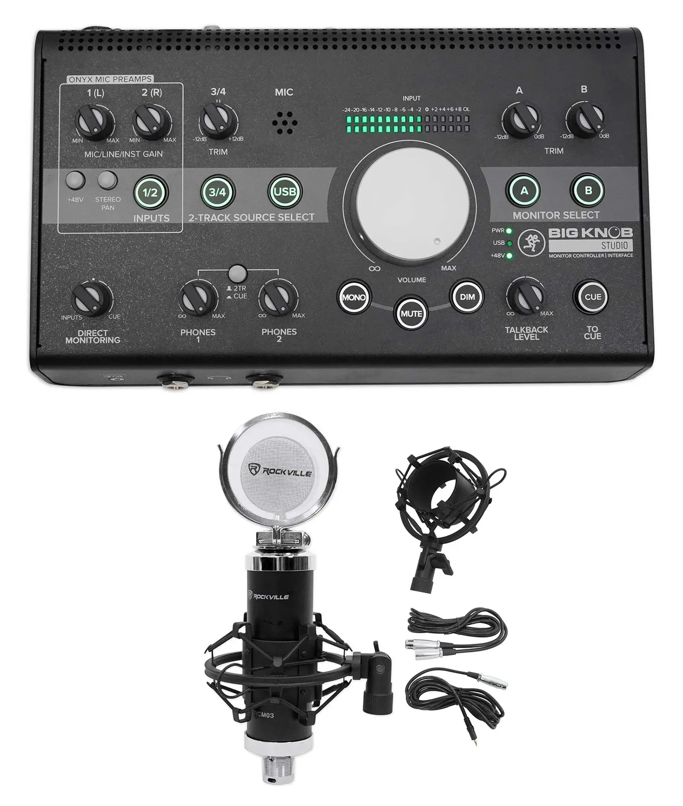 Комплект для подкастов Mackie Big Knob Studio+RCM03