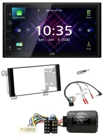 JVC DAB 2DIN Lenkrad Bluetooth USB Autoradio für Subaru ForesterSJ Impreza XV